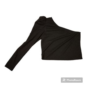 Open Edit, Size Medium, Black off the shoulder shirt
